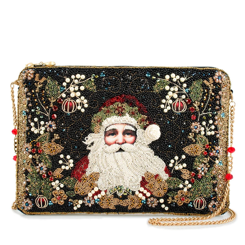 Mary Frances Handmade Holiday Magic Beaded Shoulder Bag
