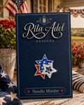 Rita Adel Designs Needle Minder ~ Americana Stars Needle Minder, Handcrafted Stitching Accessory, Needle Dock, Needlework Tool