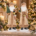 GANZ MIDWEST Sandstone Santa Figurines — 2-Piece Set, Christmas, Holiday Decor
