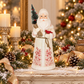 GANZ MIDWEST ~ Winter-White Santa with Tree & Cardinal Figurine 202282