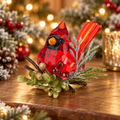GANZ ~ Kissing Krystals Sitting Mistletoe Cardinal Figurine, 4"