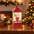 GANZ LED Light-Up Shimmer Retro Santa Lantern – 9.5"