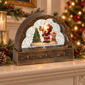 Ganz Santa LED Lighted Shimmer Water Lantern Christmas Decor