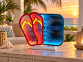 Margaritaville “Life Is Better in Flip Flops” Infinity EkkoLight – 12" LED Acrylic Luminary – K99056