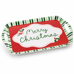 GANZ ~ Christmas Stripe “Merry Christmas” Serving Tray, 17"