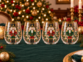 GANZ Nutcracker Tumbler-Style Wine Glasses - Set of 4