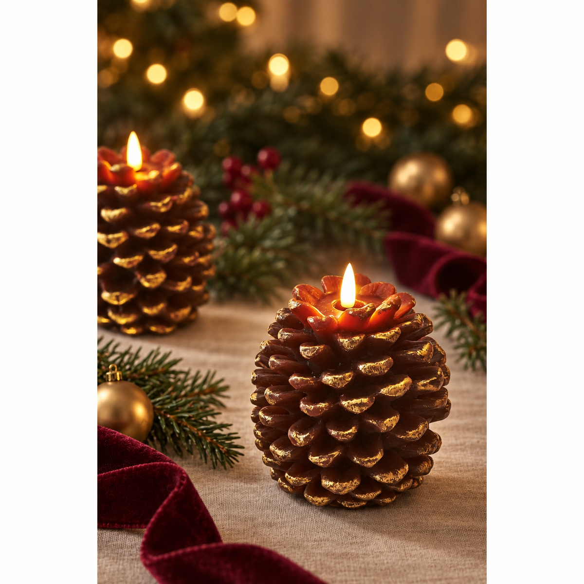 Lumina Of London ~ LED Pinecone Candle