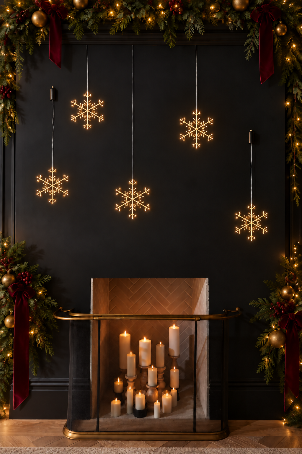 Lumina Of London ~ Snowflake 96 LED Battery Operated Hanging Light Ornament