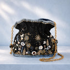 Mary Frances Handmade Le Jardin Beaded Crossbody Handbag