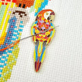 MELOCA DESIGNS ~ Mandala Parrot Needle Minder | Enamel Needle Minder | Magnetic | Cross Stitch | Sewing Accessory | Cat Gift | Fridge Magnet (Copy) (Copy) (Copy) (Copy) (Copy) (Copy)