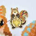 MELOCA DESIGNS ~ Mandala Squirrel Needle Minder | Enamel Needle Minder | Magnetic | Cross Stitch | Sewing Accessory | Cat Gift | Fridge Magnet (Copy) (Copy) (Copy) (Copy)