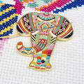 MELOCA DESIGNS ~ Mandala Elephant Needle Minder | Enamel Needle Minder | Magnetic | Cross Stitch | Sewing Accessory | Cat Gift | Fridge Magnet (Copy) (Copy) (Copy)