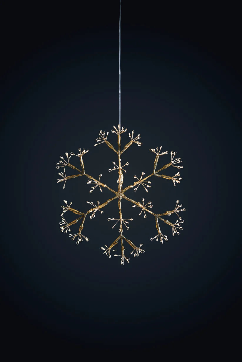 Lumina Of London ~ Snowflake 96 LED Battery Operated Hanging Light Ornament