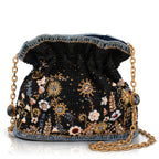Mary Frances Handmade Le Jardin Beaded Crossbody Handbag