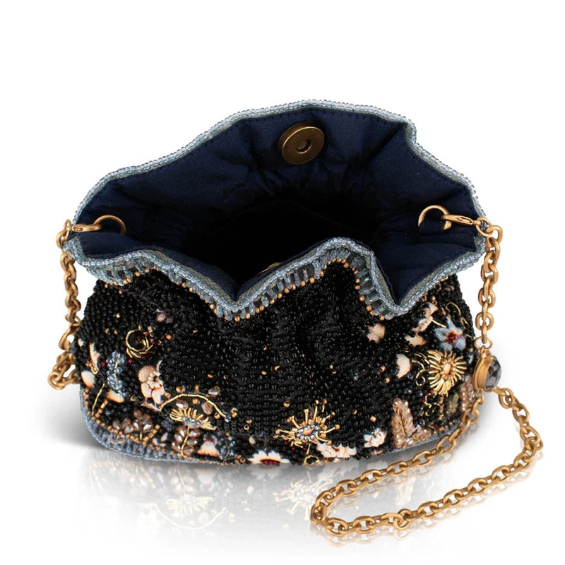 Mary Frances Handmade Le Jardin Beaded Crossbody Handbag