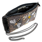 Mary Frances Handmade Bee Awesome Crossbody Beaded Phone Bag