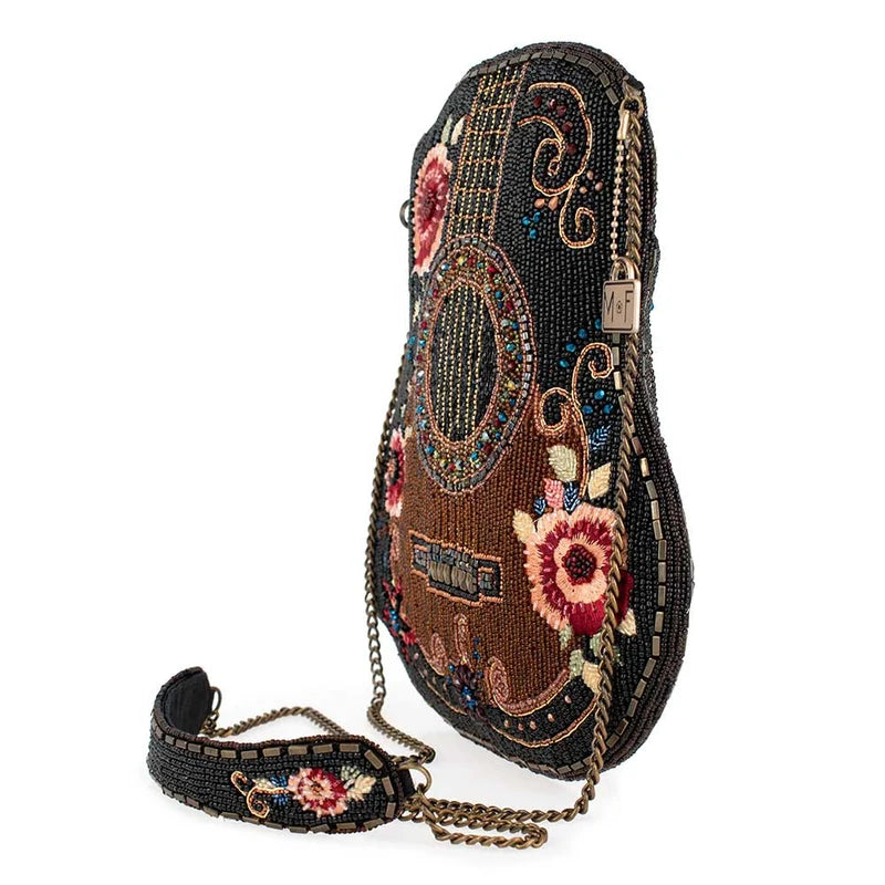Mary Frances Handmade Classical Vibe Beaded Crossbody Handbag