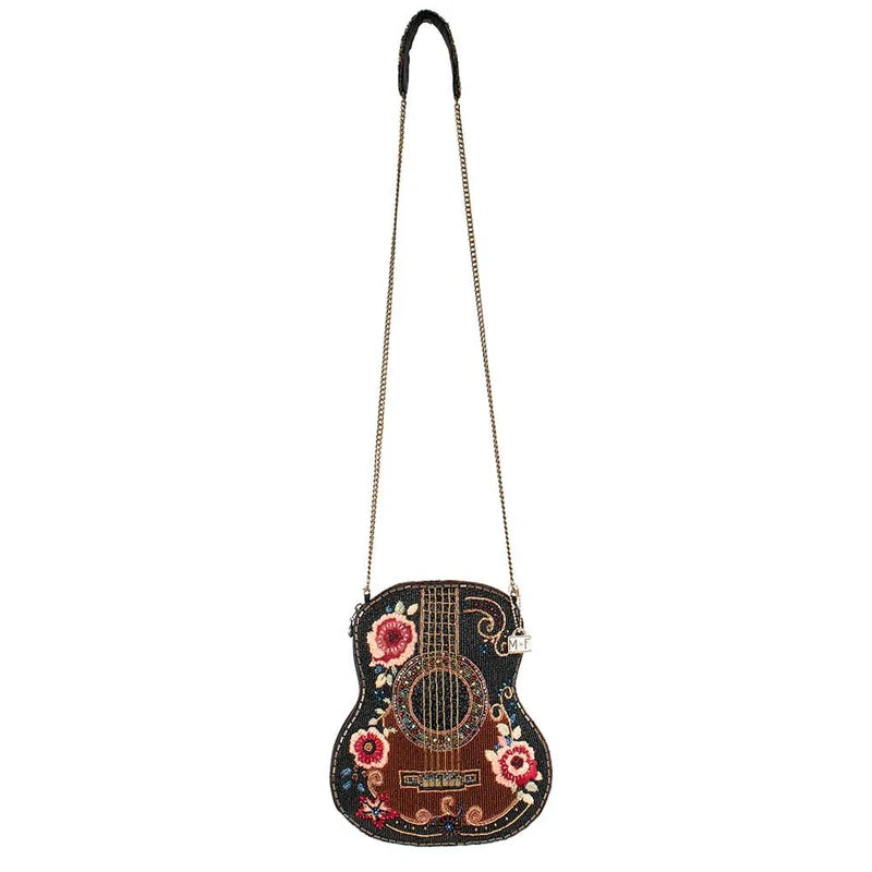 Mary Frances Handmade Classical Vibe Beaded Crossbody Handbag