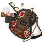 Mary Frances Handmade Classical Vibe Beaded Crossbody Handbag