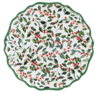 GANZ MIDWEST Botanical Holly Holiday Dinner Plates - 4-Piece Set, Christmas, Holiday Decor
