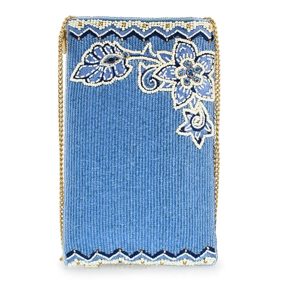Mary Frances Handmade Easy Street Crossbody Beaded Phone Bag