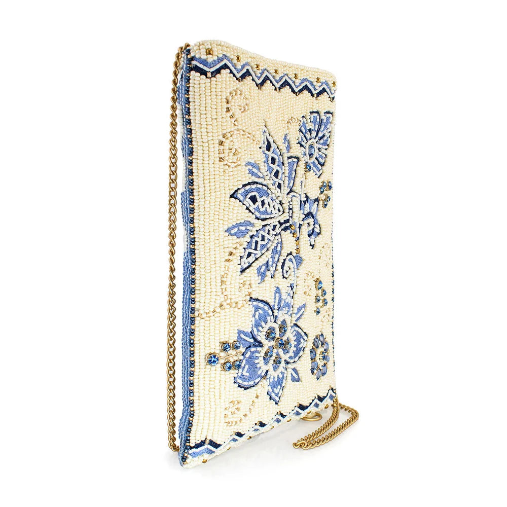 Mary Frances Handmade Easy Street Crossbody Beaded Phone Bag