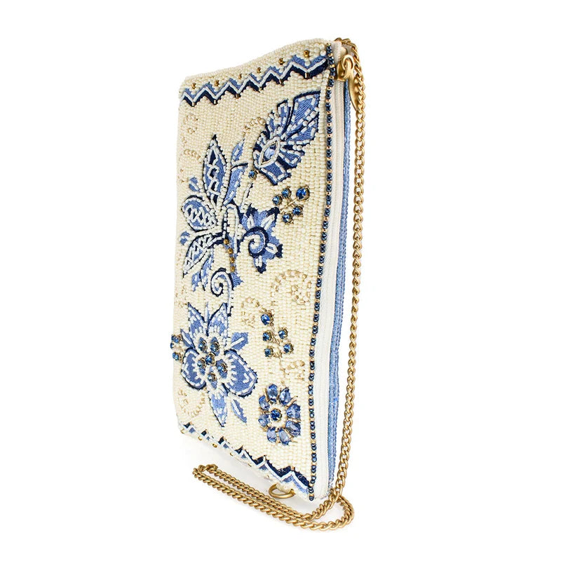 Mary Frances Handmade Easy Street Crossbody Beaded Phone Bag
