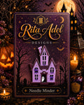 Rita Adel Designs Needle Minder ~ Haunted House, Handcrafted Stitching Accessory, Acrylic, Halloween, Needlework Tool