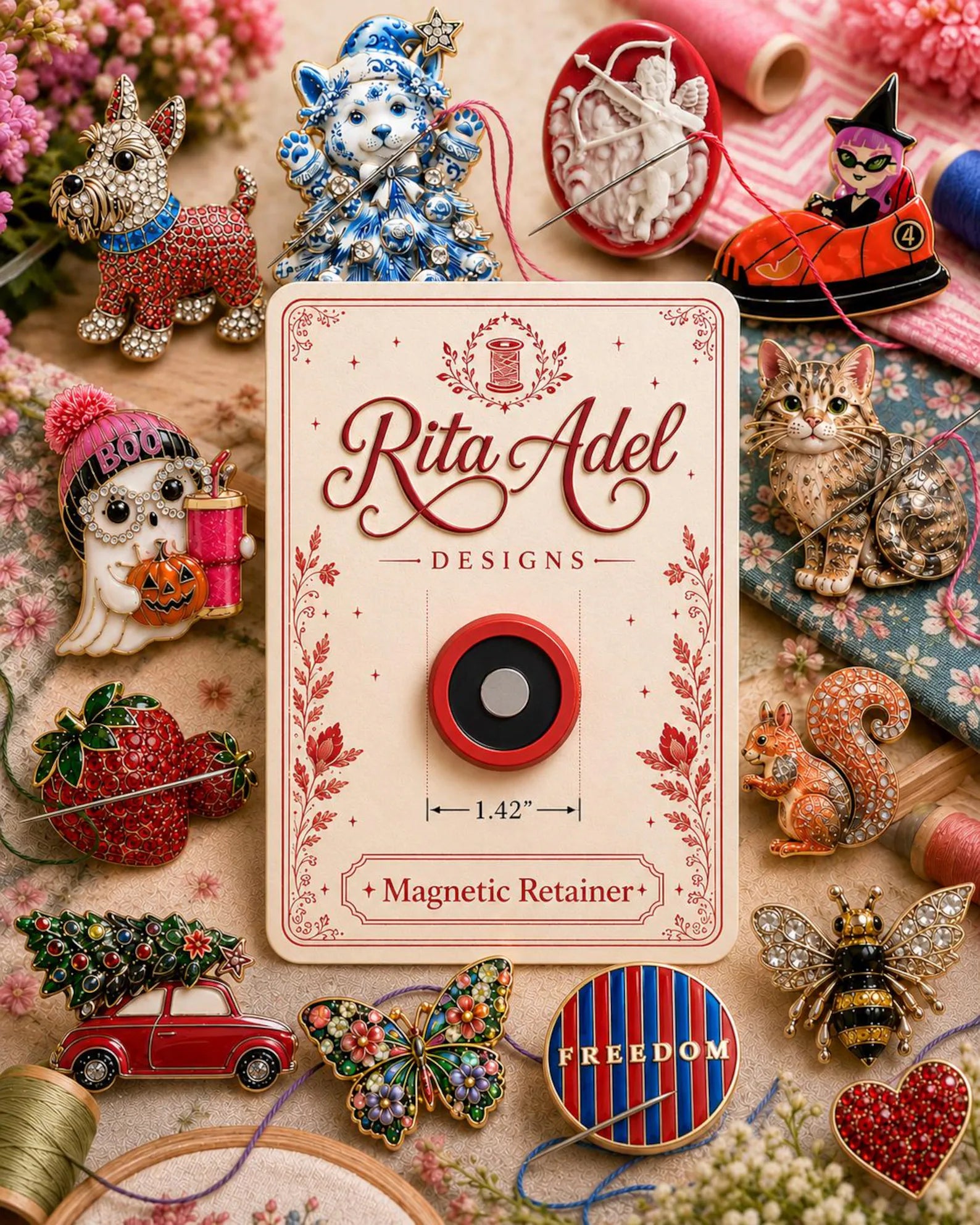 Rita Adel SecureMag Retainer System ~ Magnet For Your Needle Minder, Needlework Tool