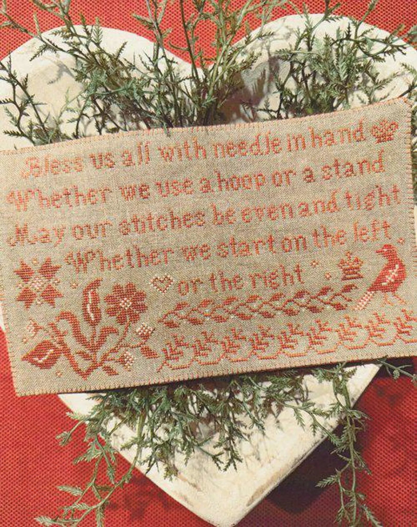 THE SCARLETT HOUSE "A Stitcher's Prayer" Counted Cross Stitch Pattern, Sampler, Pattern Only