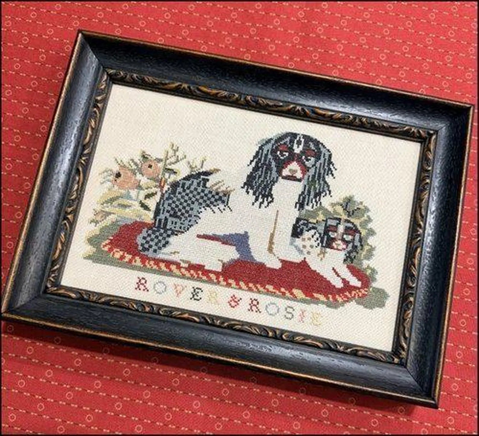 THE SCARLETT HOUSE "Rover & Rosie" Counted Cross Stitch Pattern, Sampler, Pattern Only