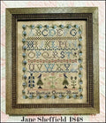 THE SCARLETT HOUSE "Jane Sheffield 1848" Counted Cross Stitch Pattern, Sampler, Pattern Only