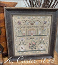 THE SCARLETT HOUSE "A.Carter 1833" Counted Cross Stitch Pattern, Sampler, Pattern Only