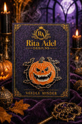 Rita Adel Designs Needle Minder ~ Jack-O'-Lantern & Bats Halloween, Handcrafted Stitching Accessory, SecureMag System, Needlework Tool