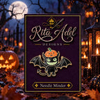 Rita Adel Designs Needle Minder ~ Cartoon Bat Halloween Handcrafted Stitching Accessory, SecureMag System, Needlework Tool