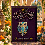 Rita Adel Designs Needle Minder ~ Turquoise Owl Handcrafted Stitching Accessory, SecureMag System, Needlework Tool