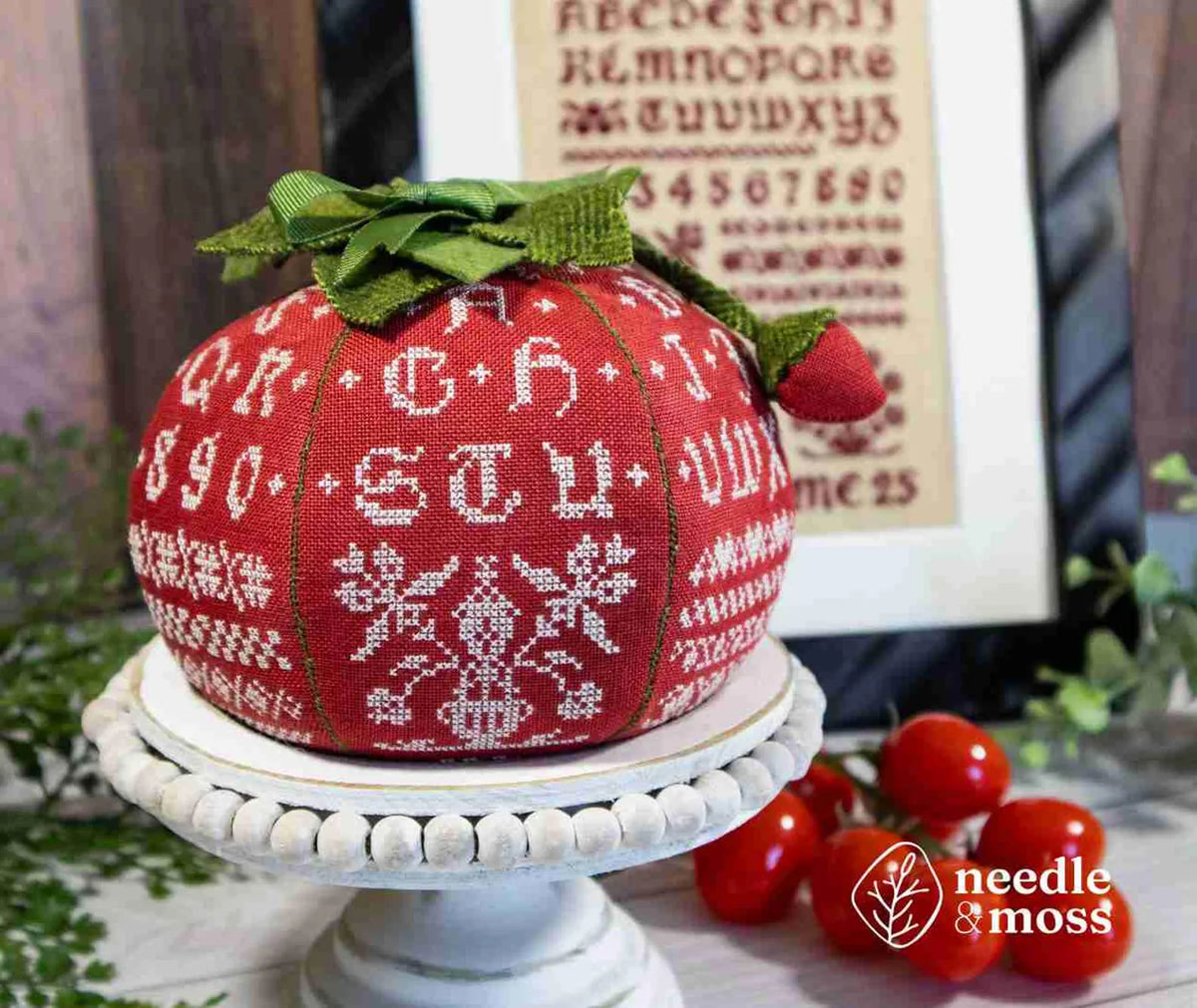NEEDLE & MOSS "Tomato, Tomahto" Counted Cross Stitch Pattern, Autumn, 2026 Needlework Marketplace, Pattern Only*