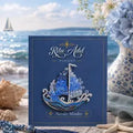 Rita Adel Designs Needle Minder ~ Coastal Sailboat, Handcrafted Stitching Accessory, Needle Dock, Encrusted with Crystals and Enamel