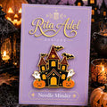 Rita Adel Designs Needle Minder ~ Halloween Haunted House Needle Minder, Handcrafted Stitching Accessory, Needle Dock, Needlework Tool