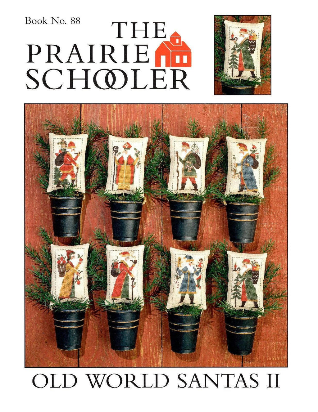 The Prairie Schooler "OLD WORLD SANTaS II" Counted Cross Stitch, Christmas, Ornaments, Hoffman Reprint, Pattern Chart Book No. 88