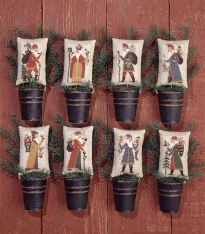 The Prairie Schooler OLD WORLD SANTaS II Counted Cross Stitch Leaflet Pattern Chart Book No. 88