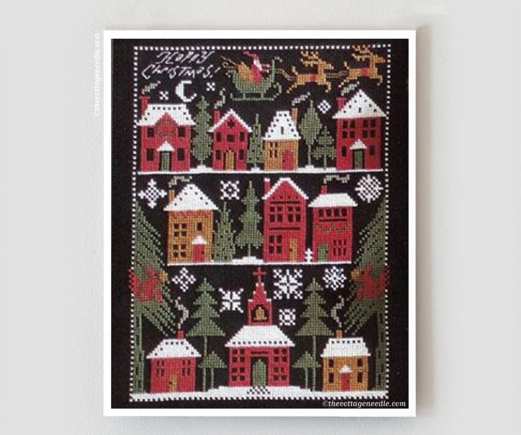 The Prairie Schooler HAPPY CHRISTMAS Counted Cross Stitch Pattern Leaflet Design Chart Book No. 190