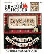 CHRISTMAS ALAPHABET, The Prairie Schooler Counted Cross Stitch Pattern Leaflet Design Chart Book No. 64