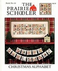 CHRISTMAS ALAPHABET, The Prairie Schooler Counted Cross Stitch Pattern Leaflet Design Chart Book No. 64