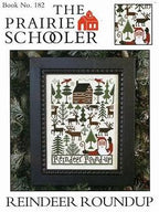 The Prairie Schooler REINDEER ROUNDUP Cross Stitch Pattern Design Chart Book No. 182