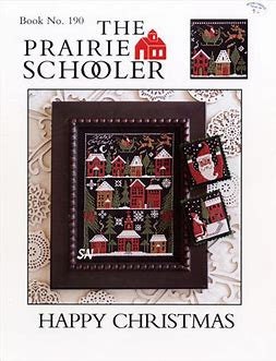 The Prairie Schooler HAPPY CHRISTMAS Counted Cross Stitch Pattern Leaflet Design Chart Book No. 190