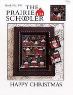 The Prairie Schooler HAPPY CHRISTMAS Counted Cross Stitch Pattern Leaflet Design Chart Book No. 190
