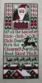 The Prairie Schooler GOOD SAINT NICK Counted Cross Stitch Pattern Leaflet Design Chart Book No 135