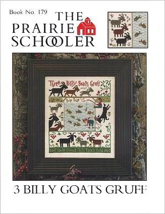 3 BILLY GOATS GRUFF, The Prairie Schooler Counted Cross Stitch Pattern Design Chart Book No. 179