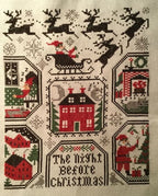 The Prairie Schooler The NIGHT BEFORE CHRISTMAS Counted Cross Stitch, Winter, Santa, Reindeer, Chart Book No. 199, Pattern Only